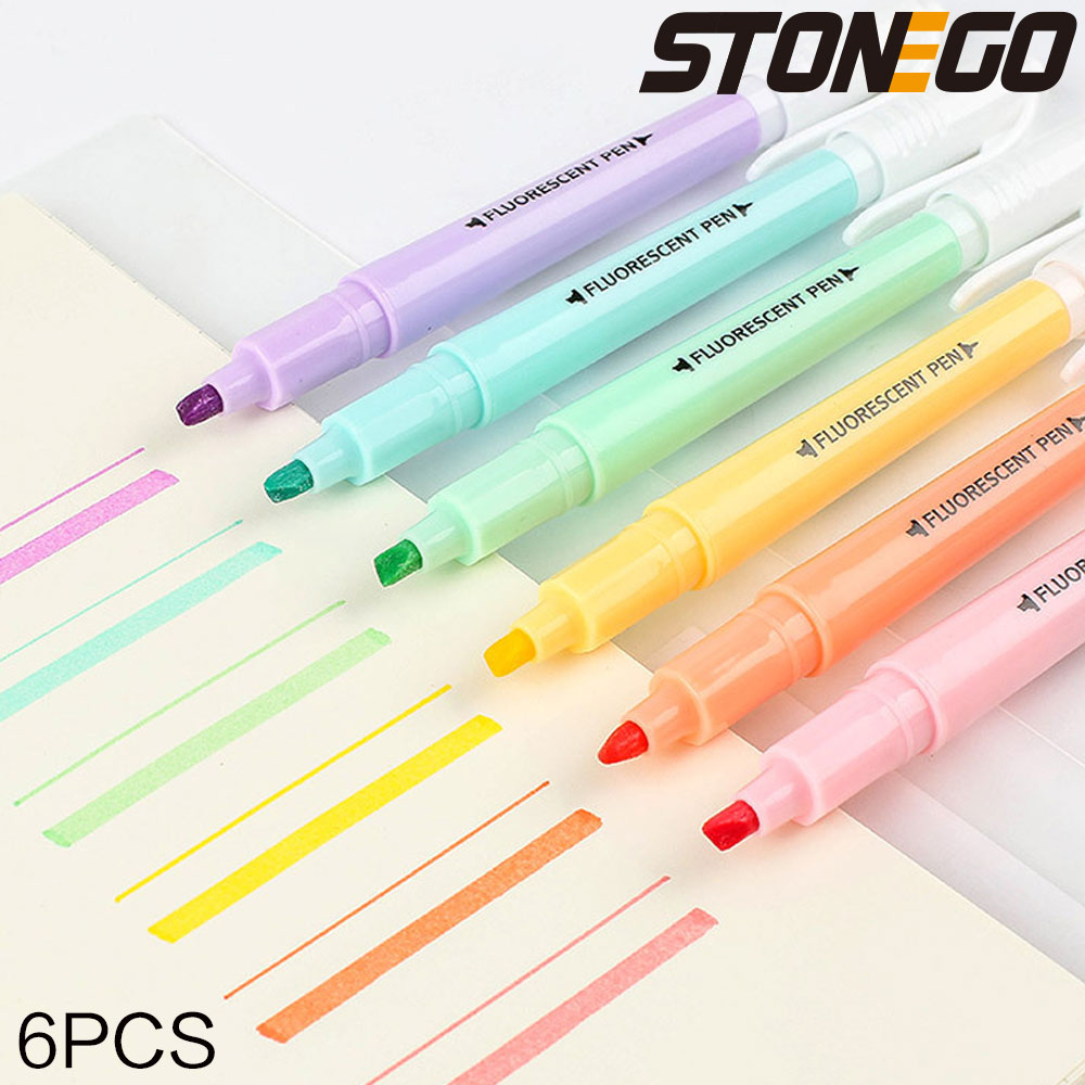 Highlighter Set Pastel - STONEGO 6PCS Set di evidenziatori a
