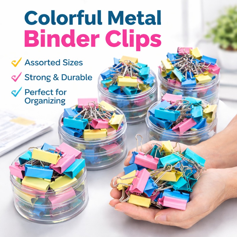 Binder Clip Assorted - 40 pezzi/set di clip per raccoglitori