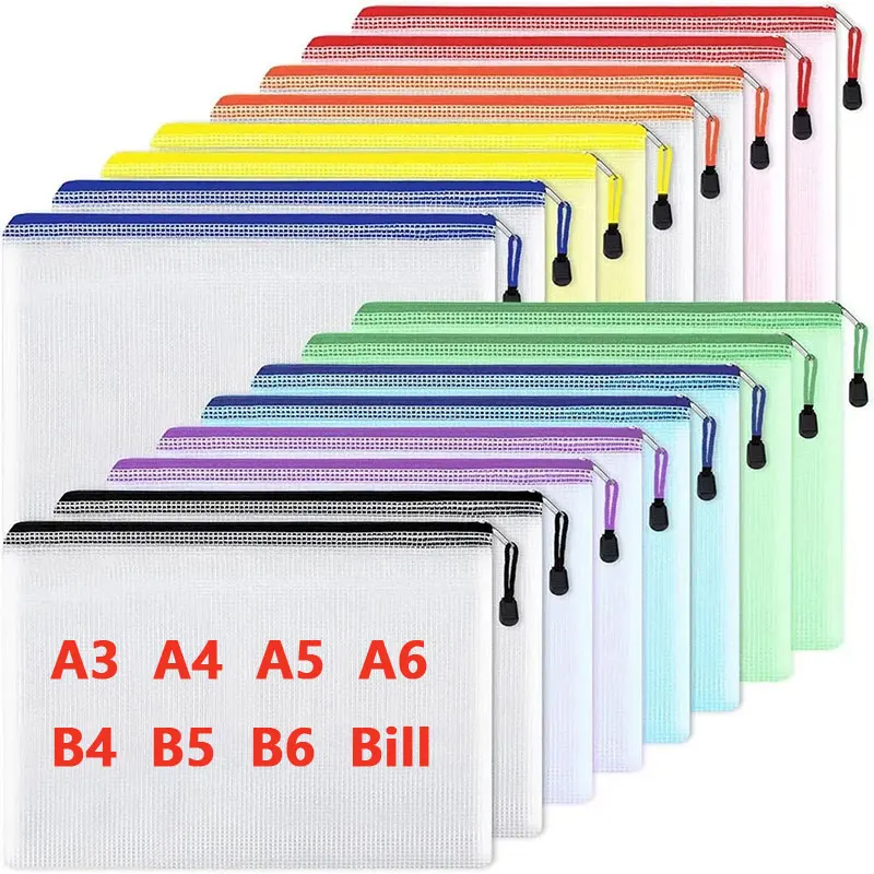 Portfolio Folder Zip - A3/A4/A5/A6 Custodia in rete con cerniera