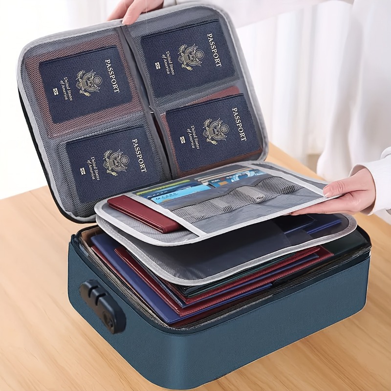 Portfolio Folder Zip - Borsa portadocumenti con serratura, organizer con