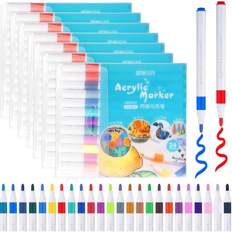 Highlighter Set Pastel - Pennarelli Acrilici a Punta Media 12/24/36