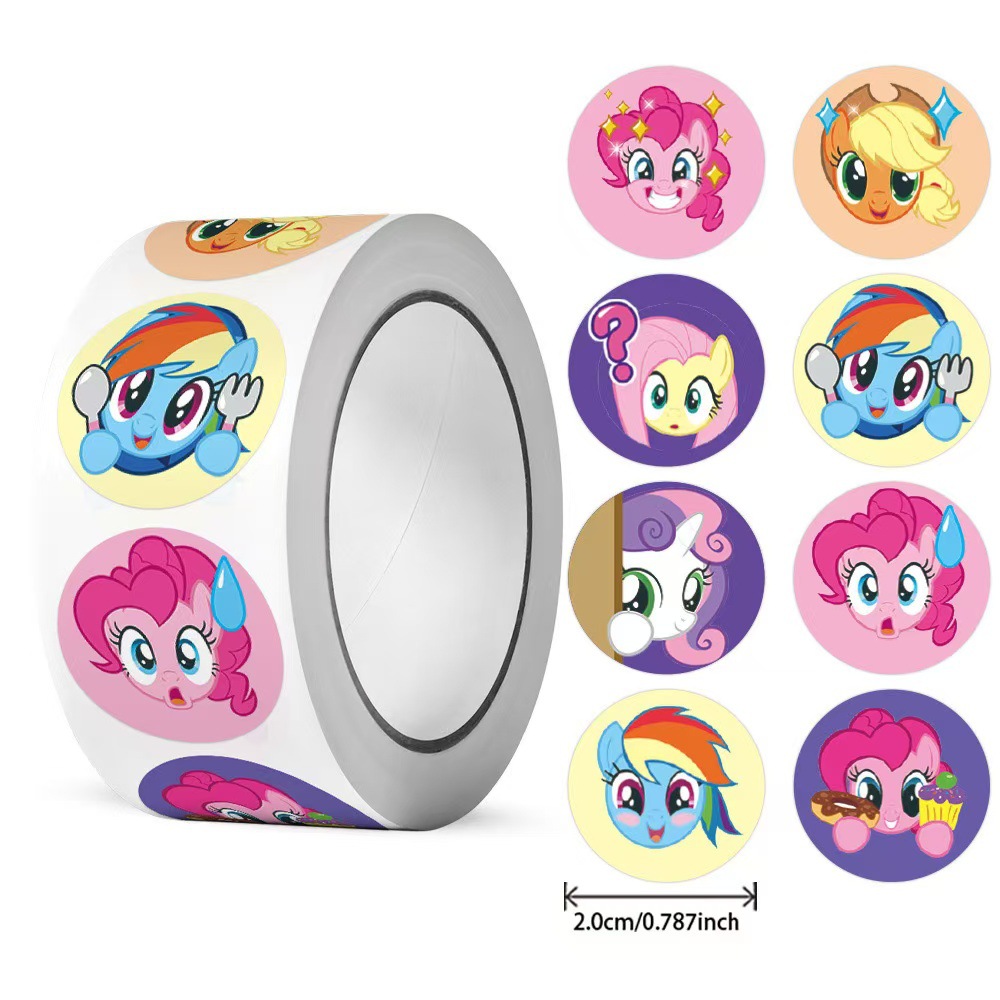 Label Printer Tape - 500 Pezzi Adesivi Rotondi My Little