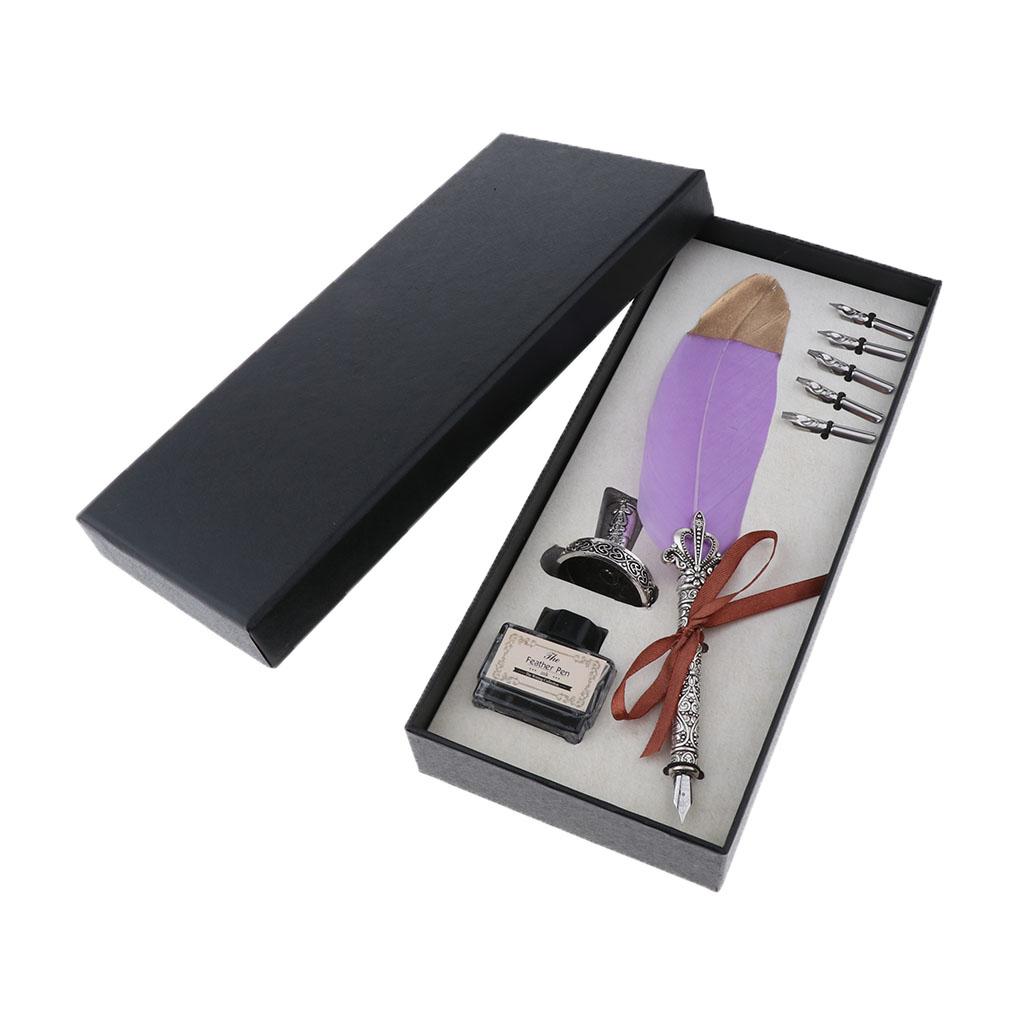 Calligraphy Ink Bottle - Set di Calligrafia con Penna Antica
