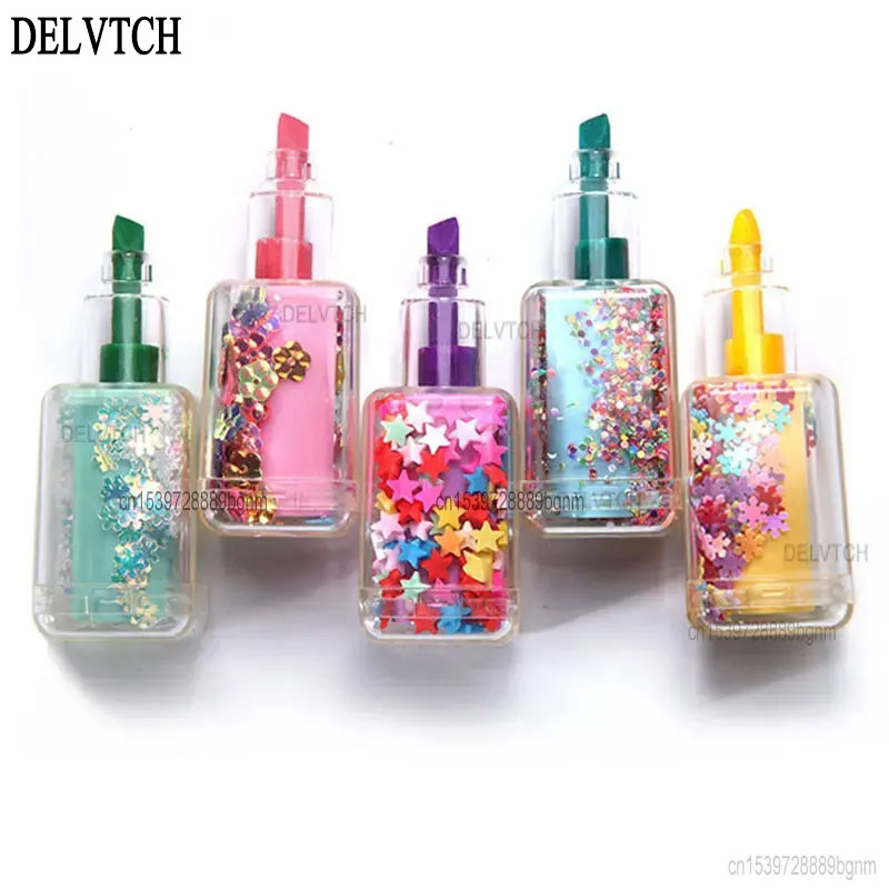 Highlighter Set Pastel - 5 pezzi Set Mini paillettes smalto