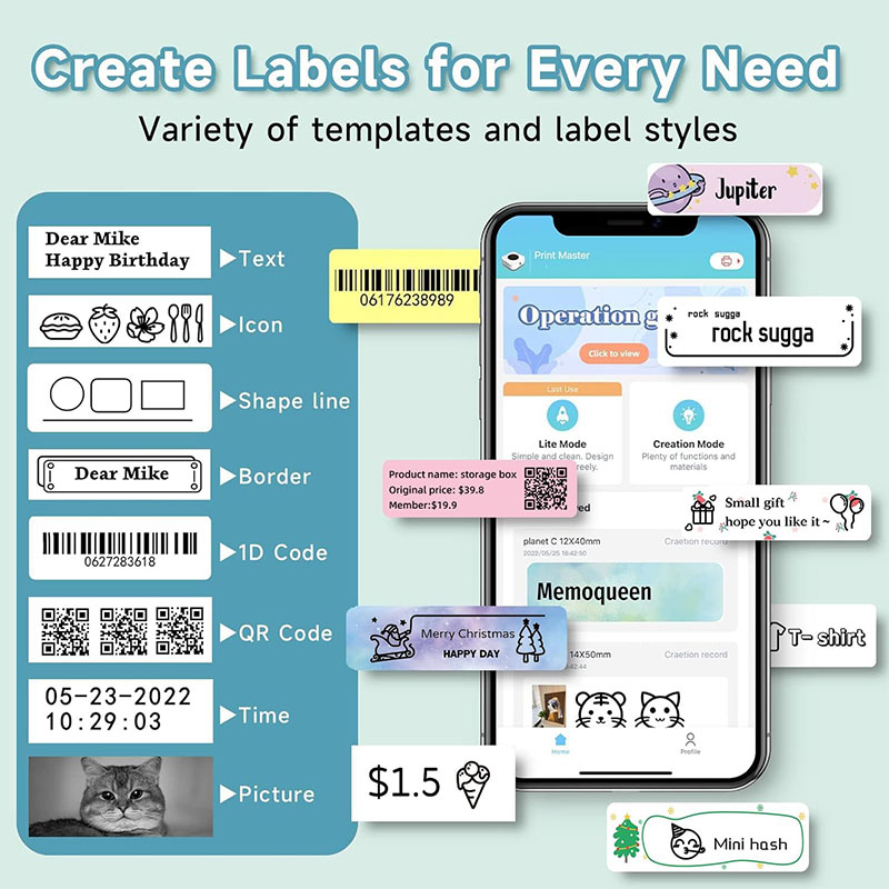Rotolo di etichette termiche t - Label Printer Tape recensione e prezzo